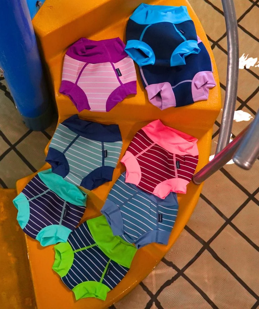 Watery pieluszka do pływania dla dzieci - Neoprene Swim Nappy - Purple Stripes - Image 16