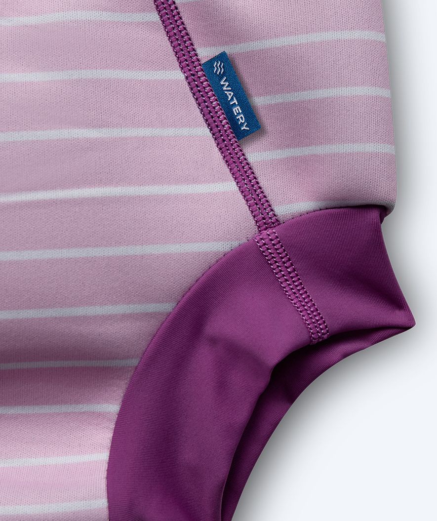 Watery pieluszka do pływania dla dzieci - Neoprene Swim Nappy - Purple Stripes - Image 5