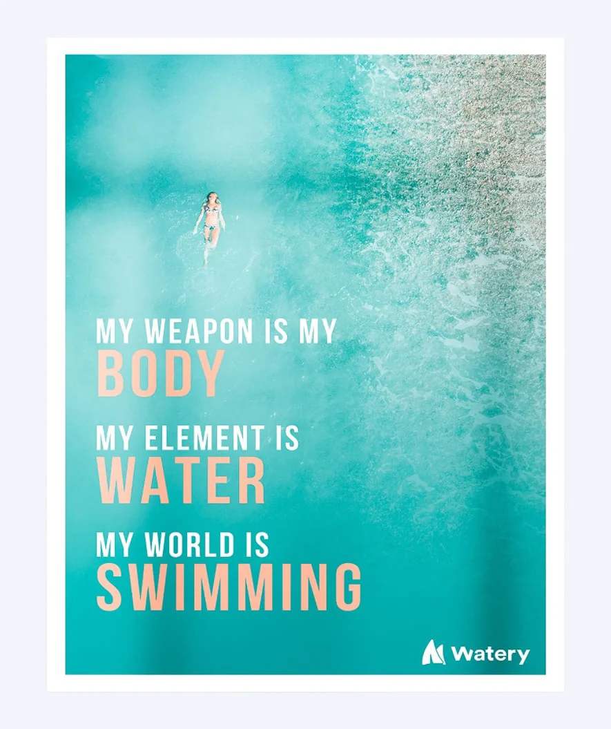 Watery plakat pływacki - Pływanie to mój świat