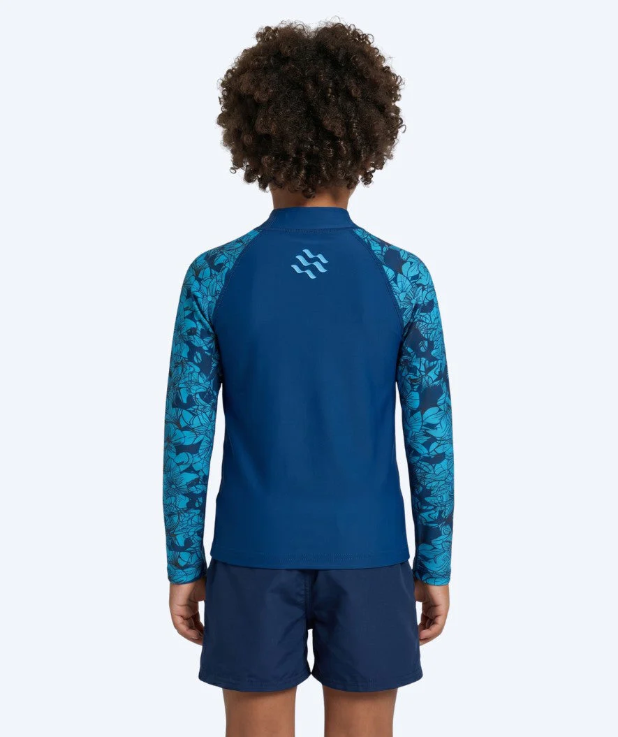 Watery koszulka UV dla dzieci - Katsu Langærmet Rashguard - Niebieski/Ciemnoniebieski - Image 2