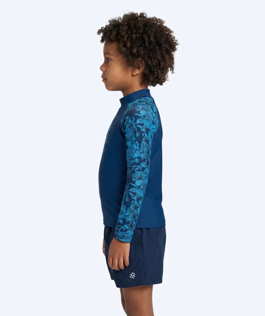 Watery koszulka UV dla dzieci - Katsu Langærmet Rashguard - Niebieski/Ciemnoniebieski - Image 3