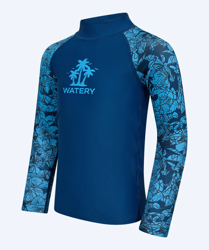 Watery koszulka UV dla dzieci - Katsu Langærmet Rashguard - Niebieski/Ciemnoniebieski - Image 7