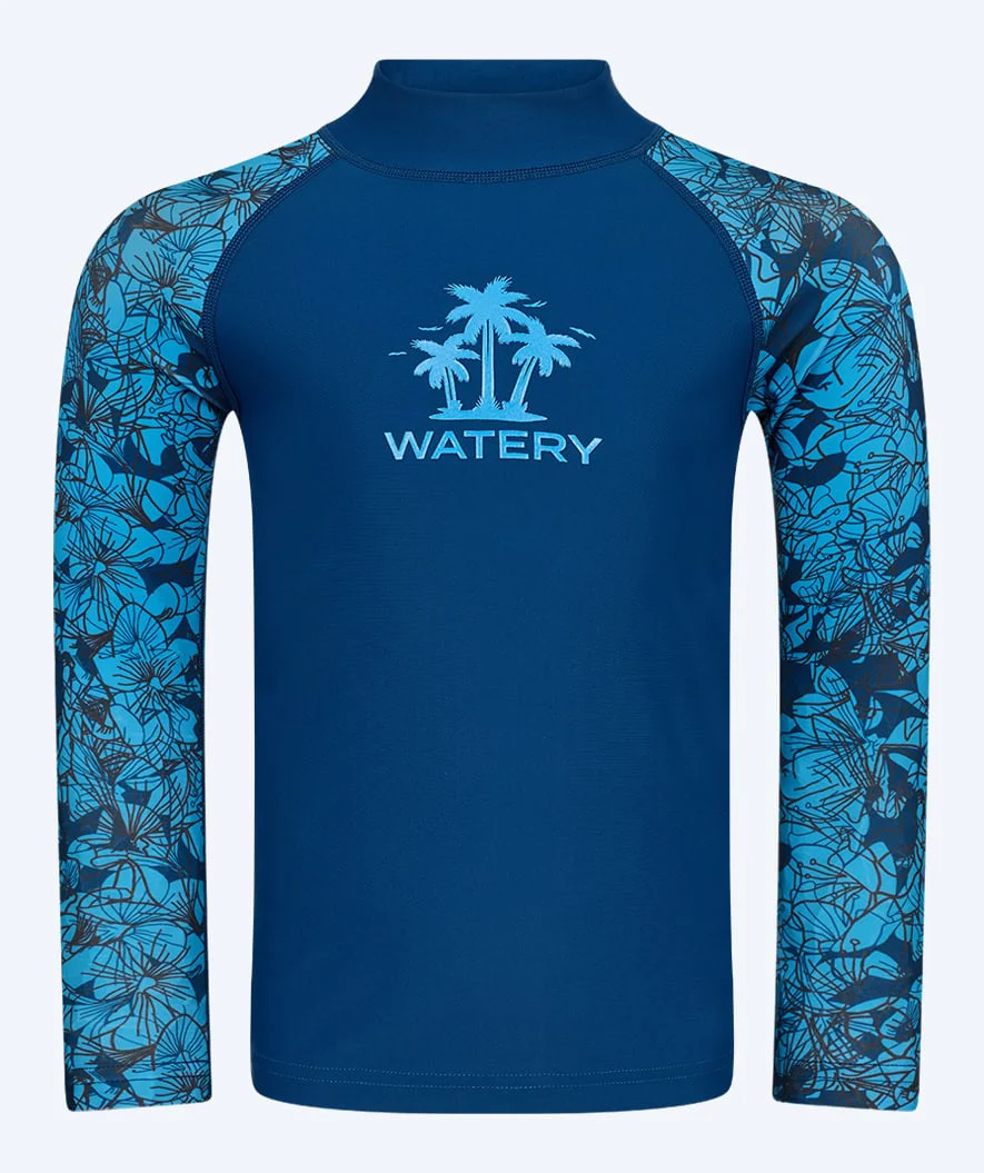 Watery koszulka UV dla dzieci - Katsu Langærmet Rashguard - Niebieski/Ciemnoniebieski - Image 9