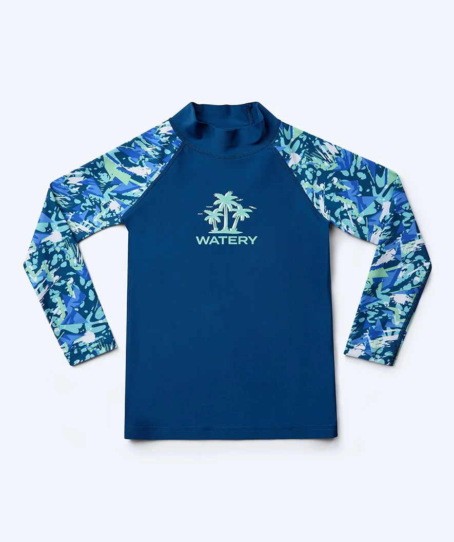 Watery koszulka UV dla dzieci - Katsu Langærmet Rashguard - Jasnoniebieski/ciemnoniebieski - Image 11