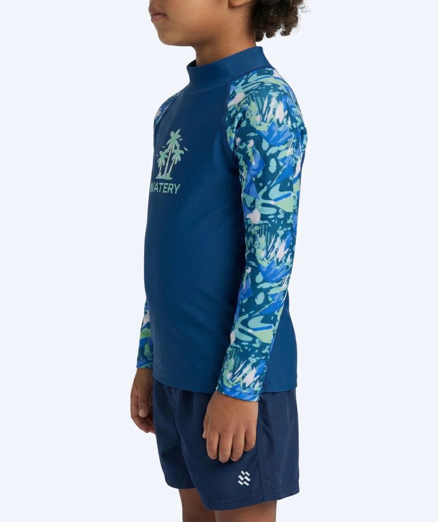 Watery koszulka UV dla dzieci - Katsu Langærmet Rashguard - Jasnoniebieski/ciemnoniebieski - Image 6