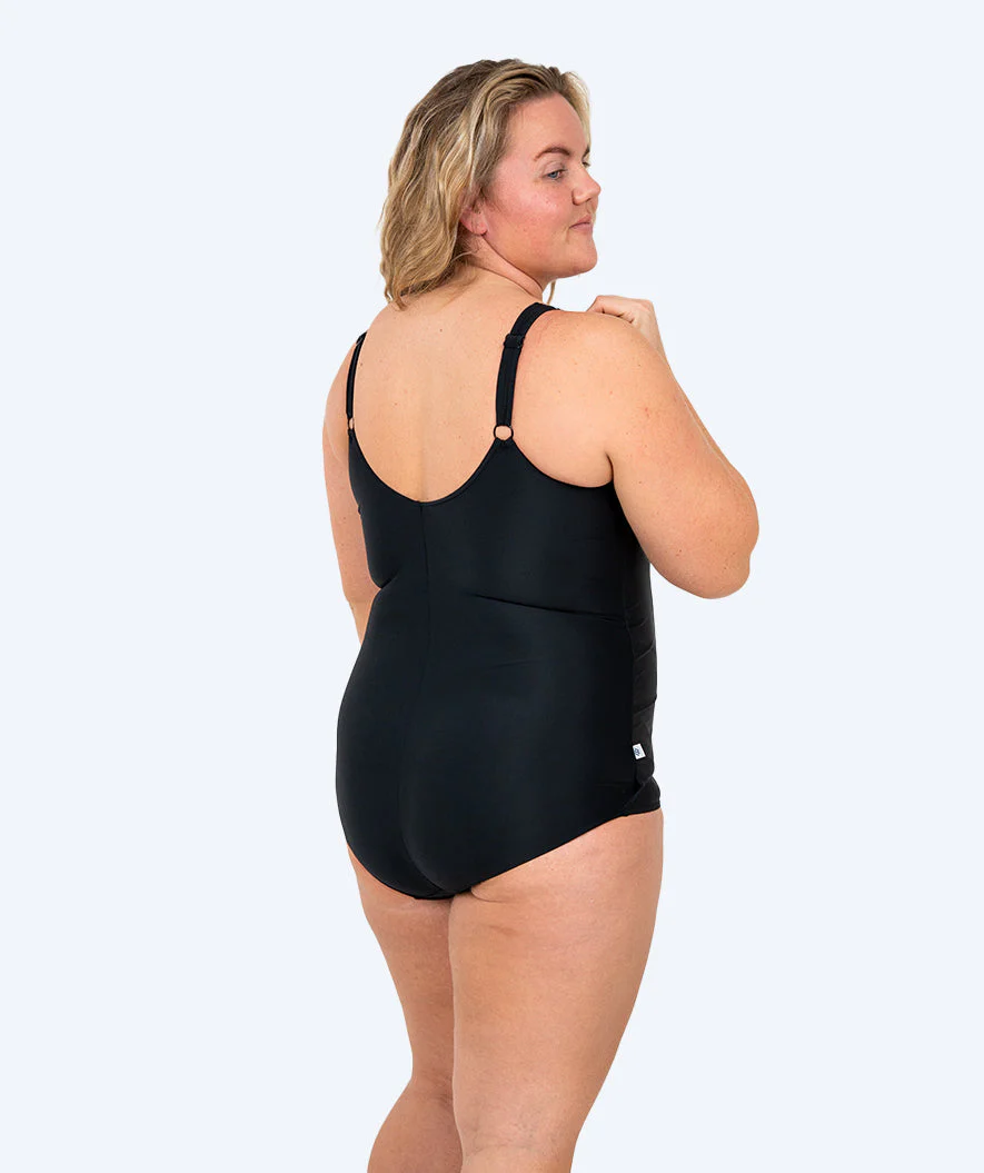 Watery strój kąpielowy dla kobiet plus size w kwiaty - Vale - Czarny/Biały - Image 4