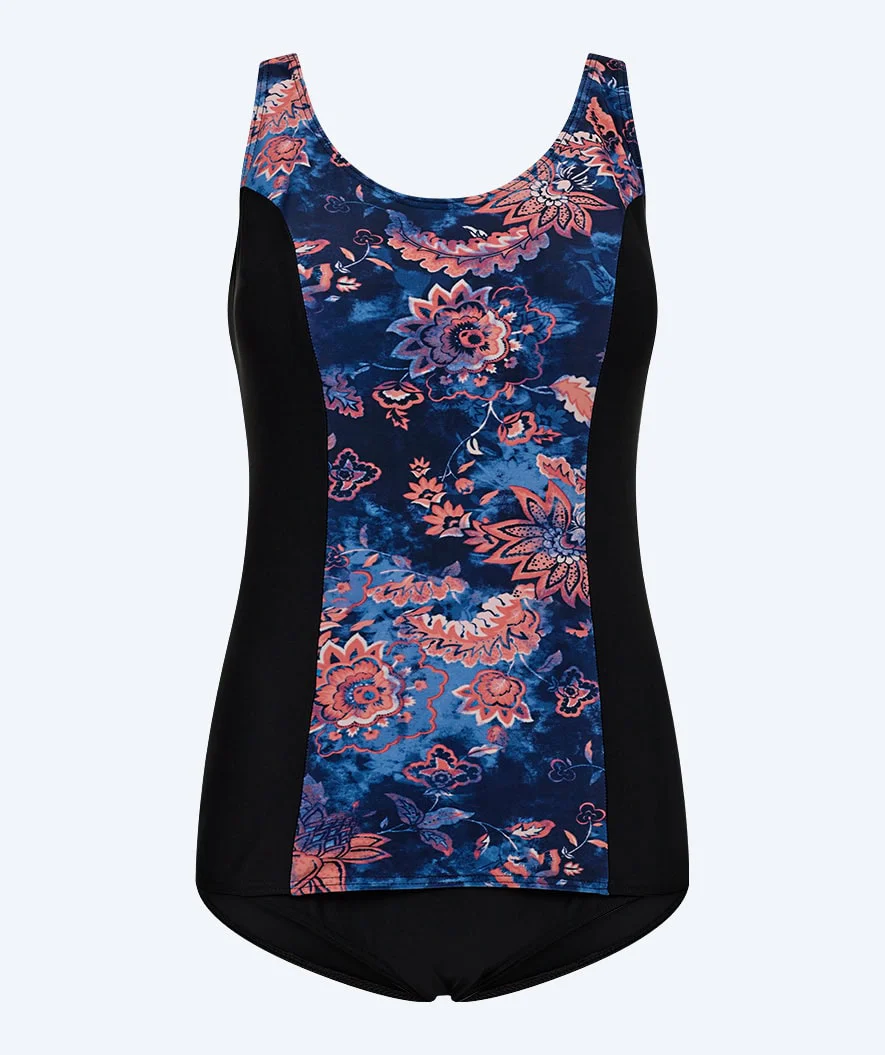 Watery strój kąpielowy dla kobiet plus size w kwiaty - Vale - Czarny/fioletowy - Image 8