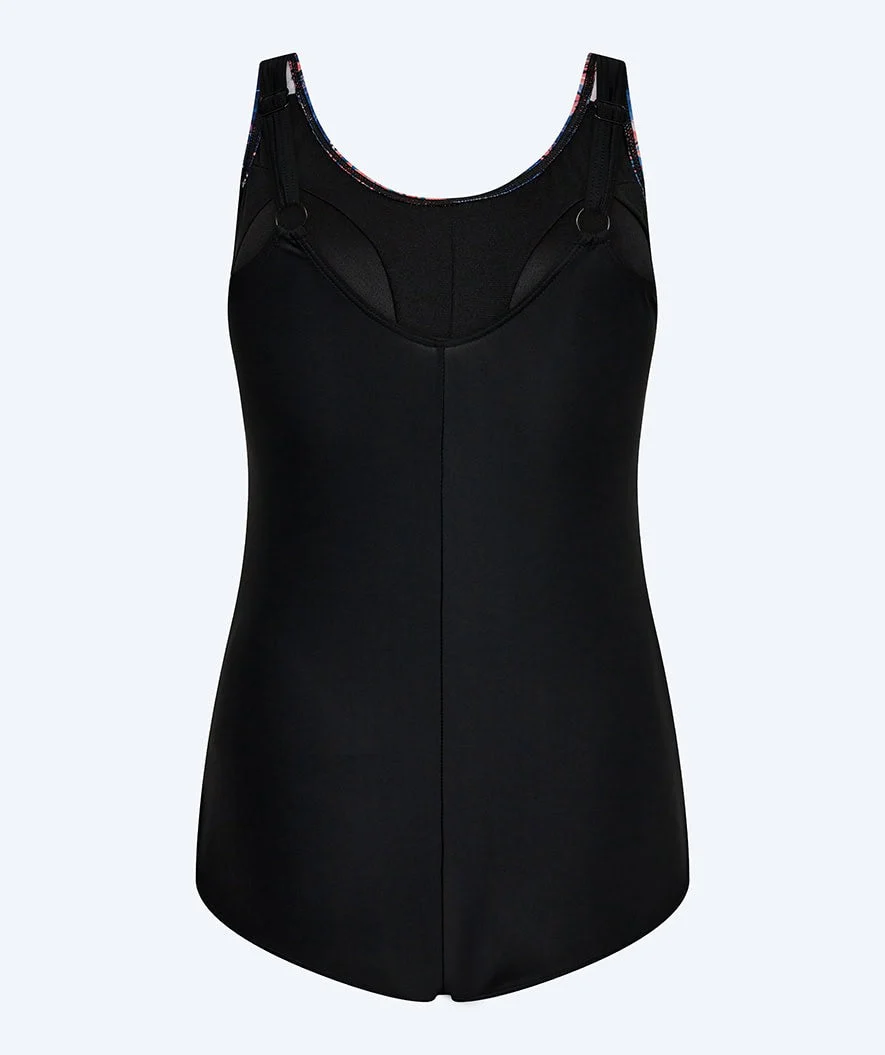 Watery strój kąpielowy dla kobiet plus size w kwiaty - Vale - Czarny/fioletowy - Image 9