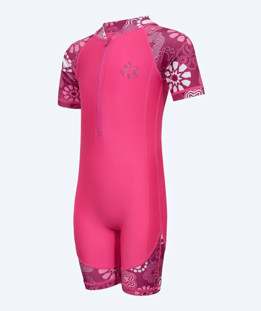 Watery kombinezon UV dla dzieci - Athena Kortærmet Rashguard - Różowy