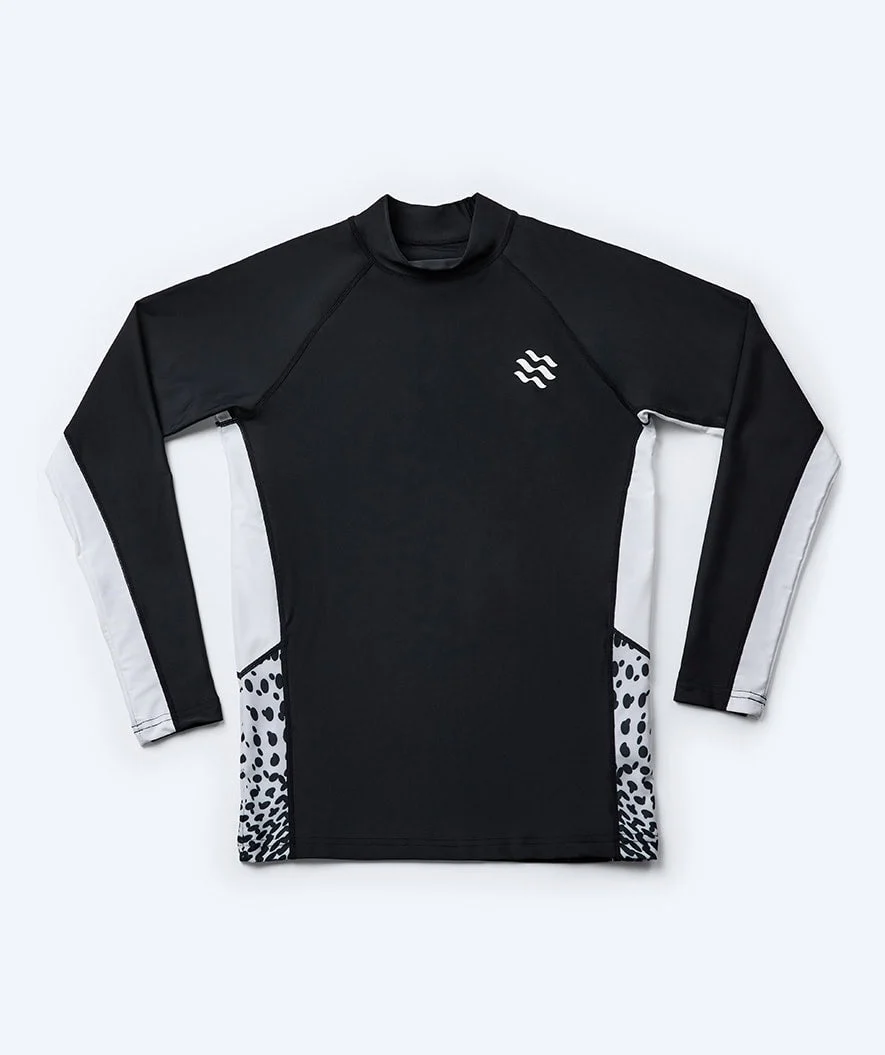 Watery koszulka UV z długim rękawem dla mężczyzn - Scylla Langærmet Rashguard - Czarny/Biały - Image 4