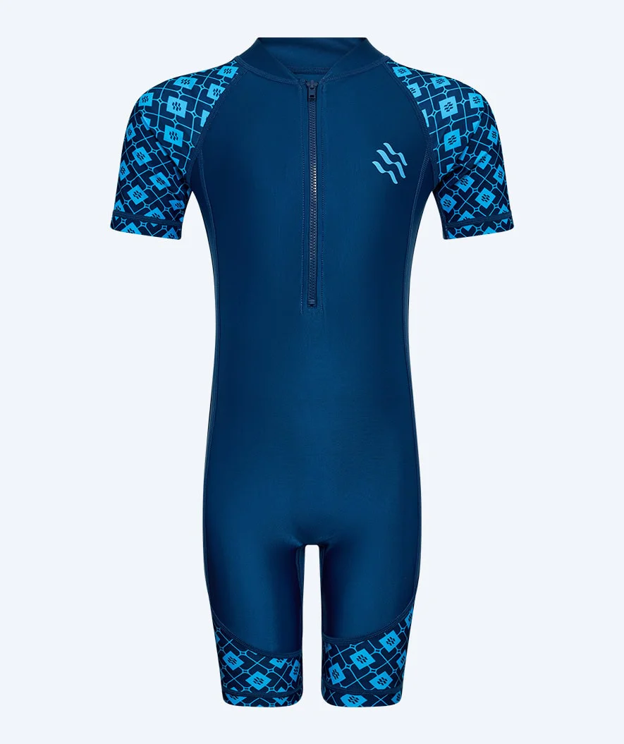 Watery kombinezon UV dla dzieci - Athena Kortærmet Rashguard - Ciemnoniebieski - Image 3