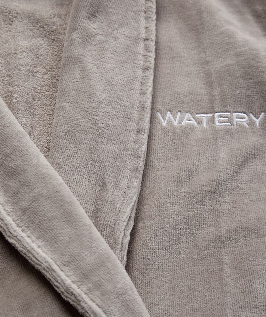 Watery szlafrok kąpielowy dla kobiet - Mariana - Szary - Image 10