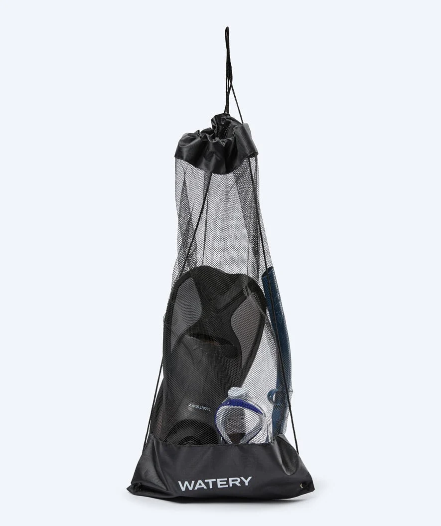 Watery torba do snorkelingu - 3-Set Mesh - Czarna
