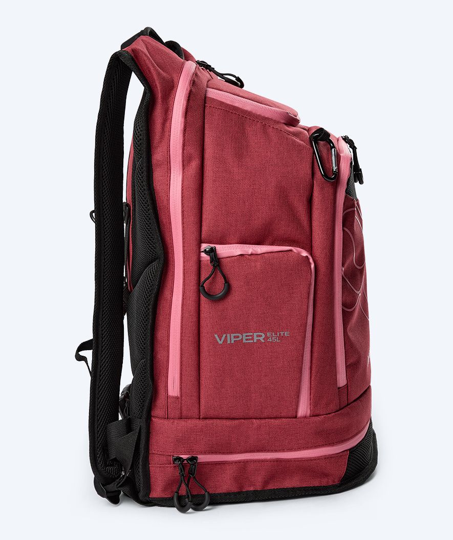 Watery torba pływacka - Viper Elite 45L - Czerwony/jasnoróżowy - Image 3