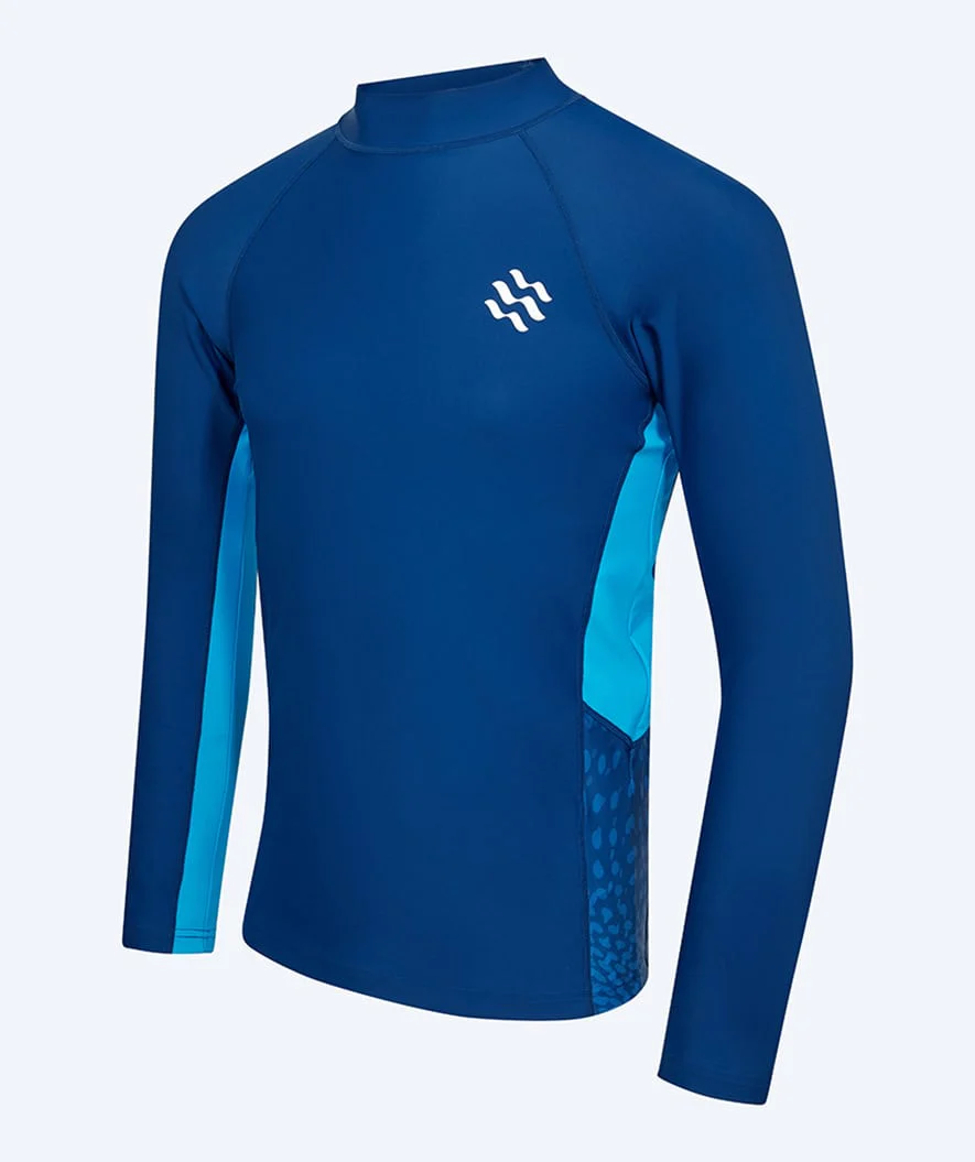 Watery koszulka UV dla mężczyzn - Scylla Langærmet Rashguard - Ciemnoniebieski/jasnoniebieski