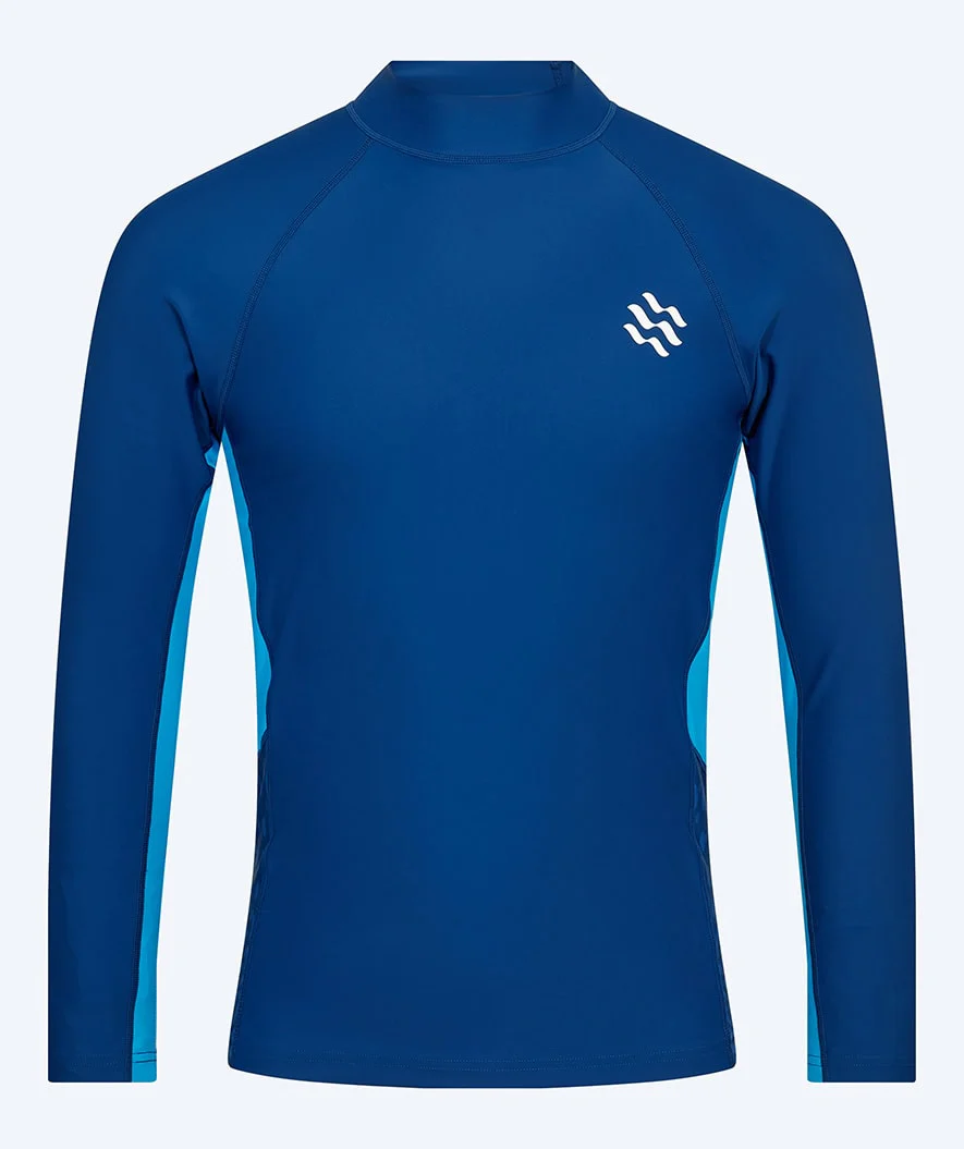 Watery koszulka UV dla mężczyzn - Scylla Langærmet Rashguard - Ciemnoniebieski/jasnoniebieski - Image 3