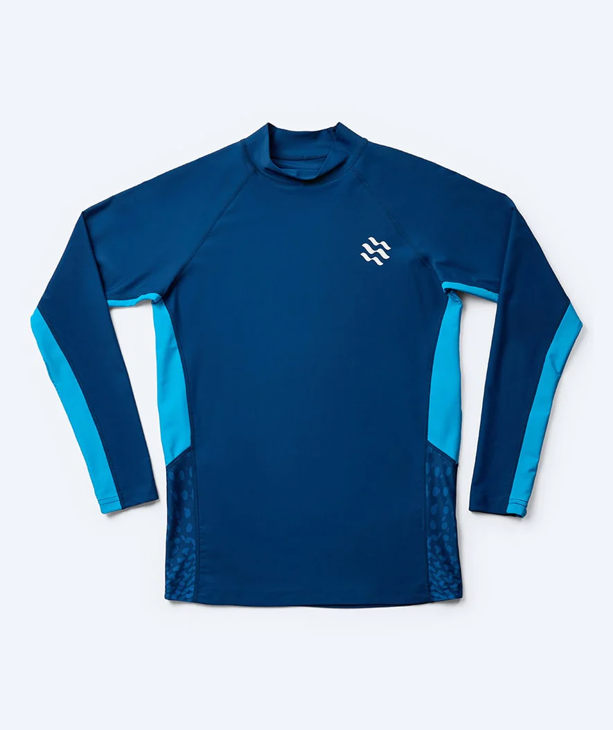 Watery koszulka UV dla mężczyzn - Scylla Langærmet Rashguard - Ciemnoniebieski/jasnoniebieski - Image 4