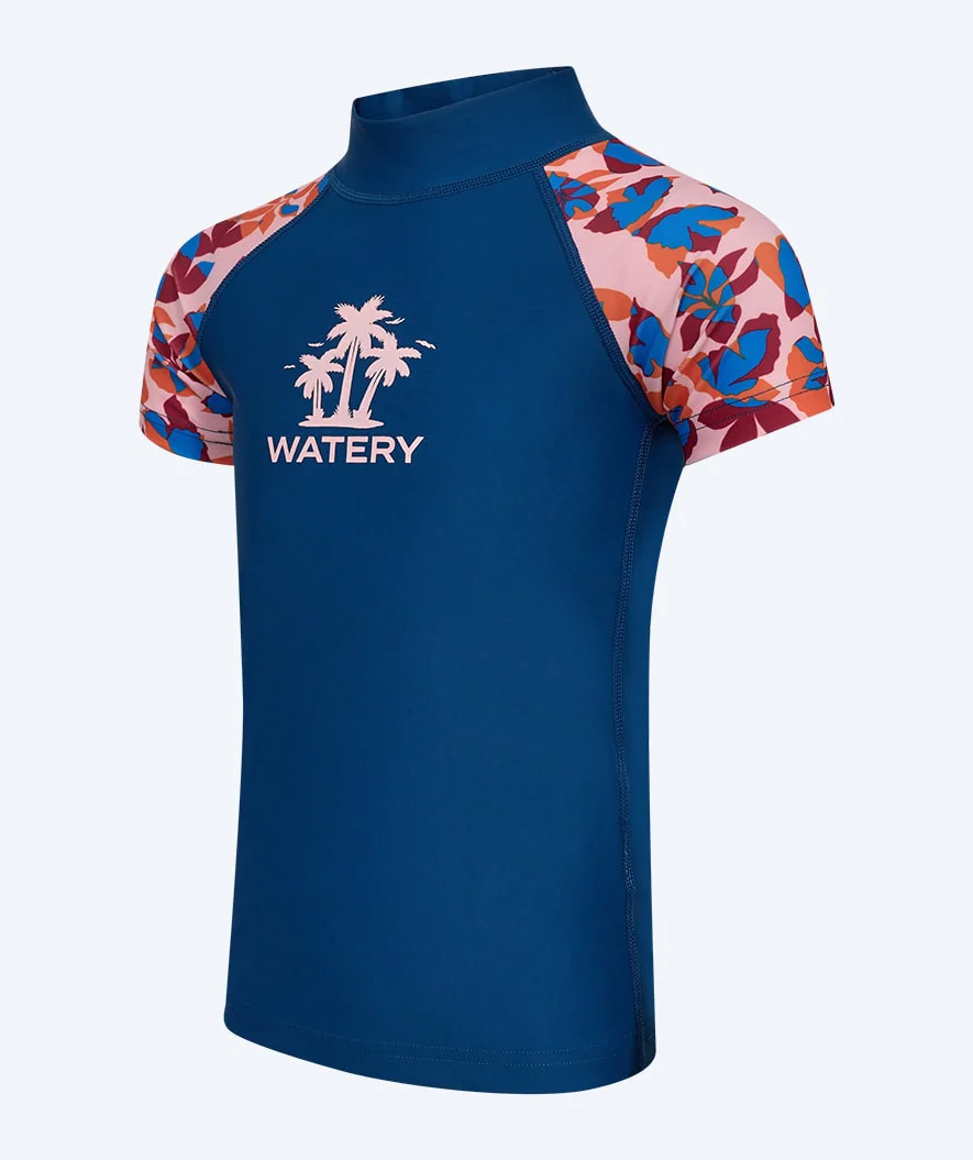 Watery koszulka UV dla dzieci - Osiris Krótkorękawowy Rashguard - Jasnoróżowy/ciemnoniebieski