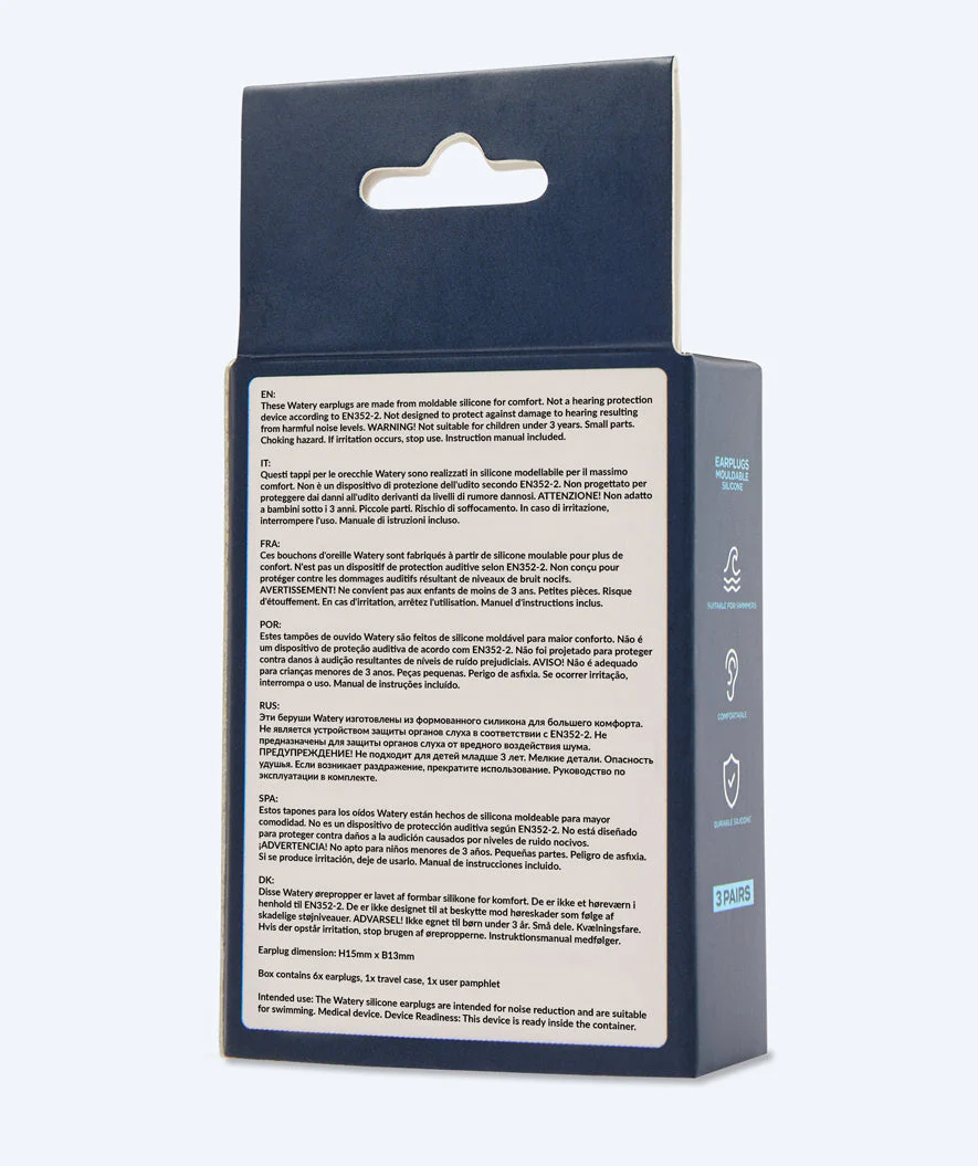 Watery zatyczki do uszu dla dzieci - Indra 3 pary - Jasnoróżowy - Image 7