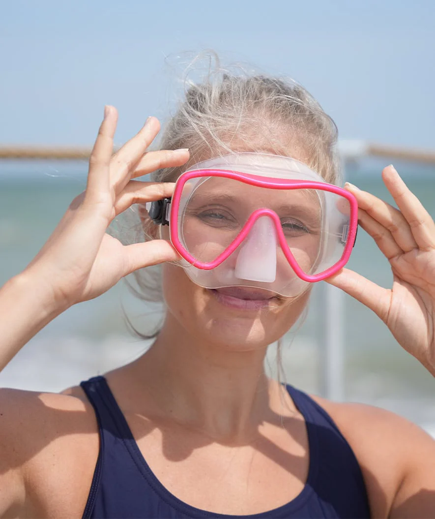 Watery zestaw do snorkelingu dla dorosłych (od 15 lat) - Coast - Czerwony/przezroczysty - Image 3