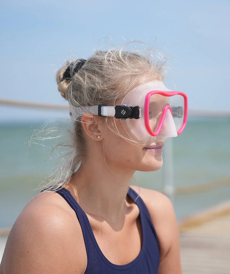 Watery zestaw do snorkelingu dla dorosłych (od 15 lat) - Coast - Czerwony/przezroczysty - Image 4