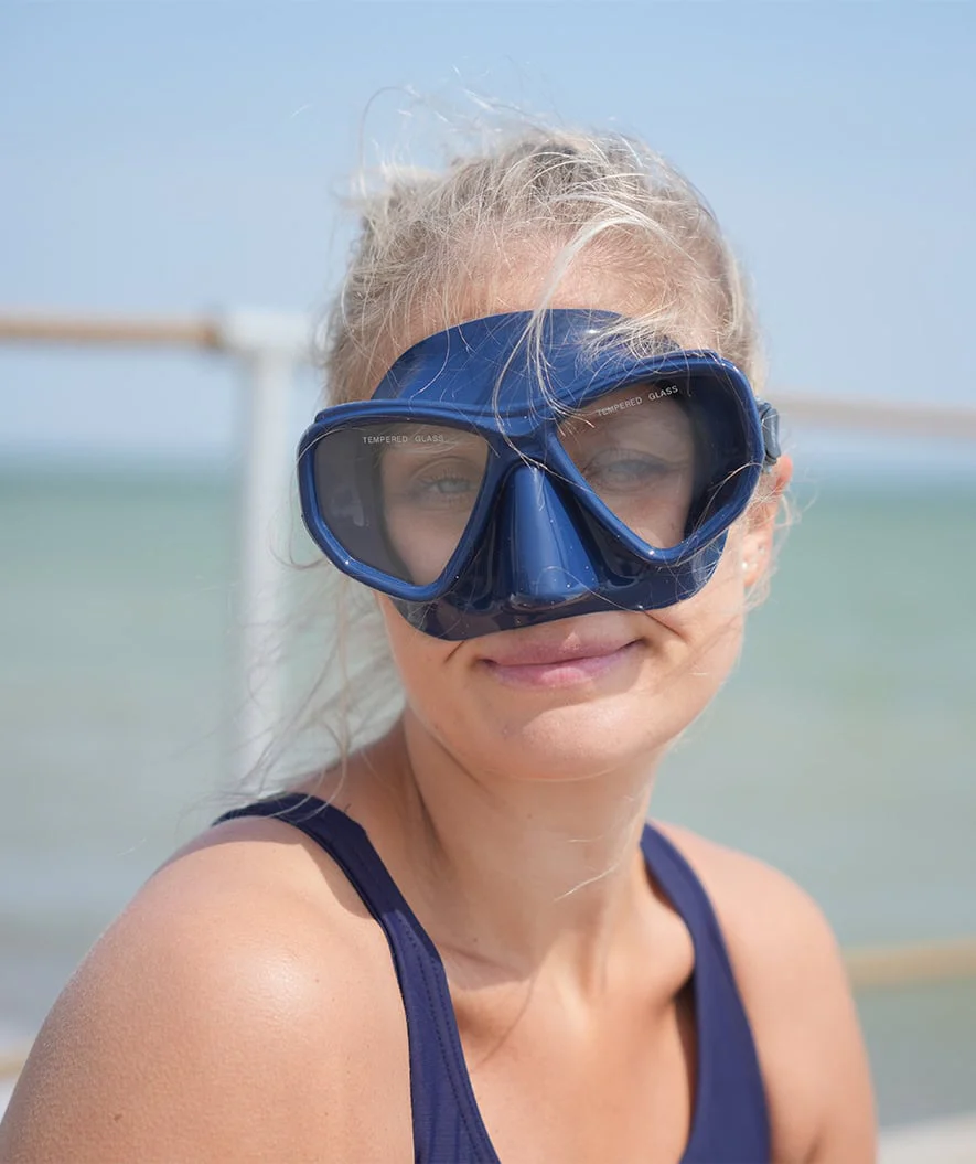 Watery zestaw maska + rurka do snorkelingu dla dorosłych (15+) - Fenton Pro - Ciemnoniebieski - Image 4