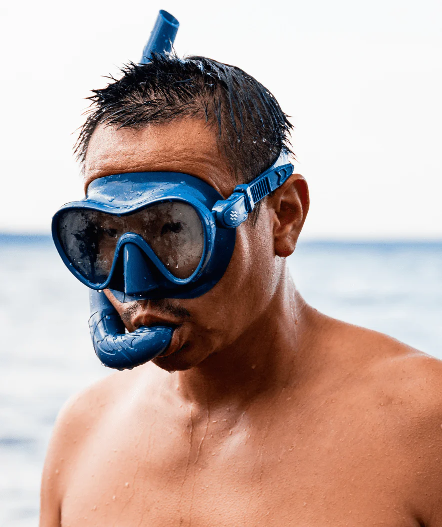Watery zestaw maska + rurka do snorkelingu dla dorosłych - Cliff - Czerwony - Image 4
