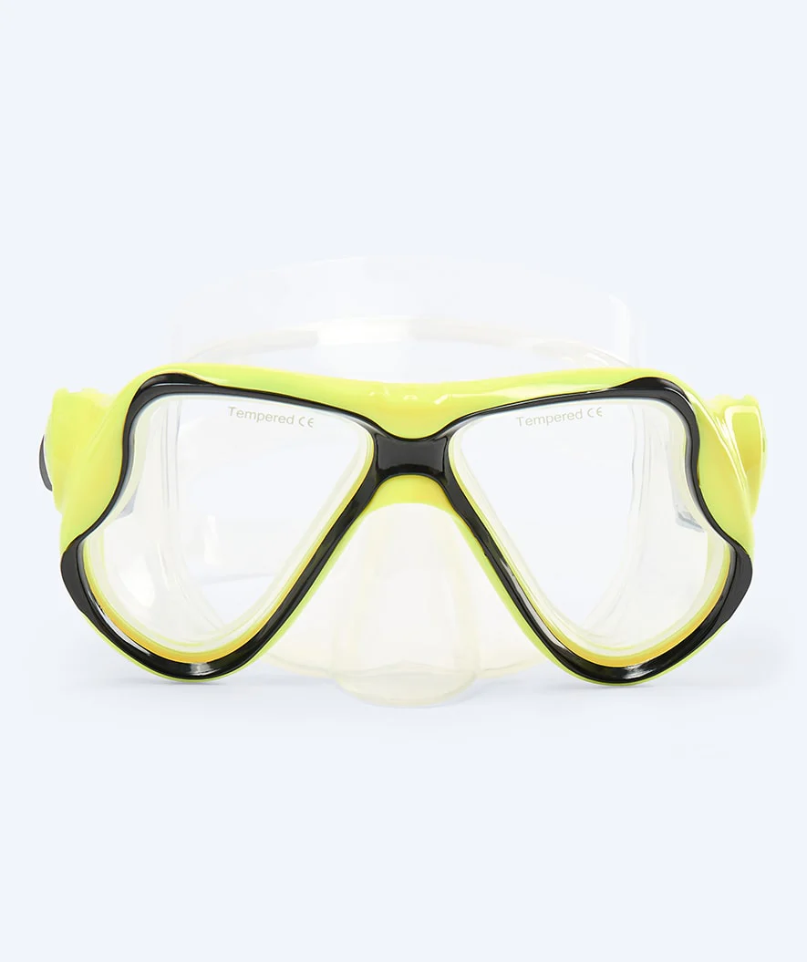 Watery zestaw maska + rurka do snorkelingu dla dorosłych - Hudson Full-dry - Żółty - Image 2