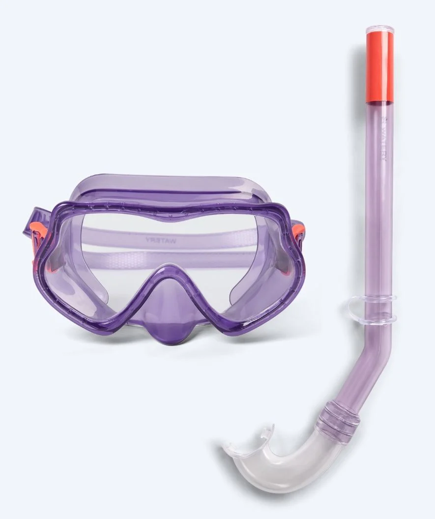 Watery zestaw maska + rurka do snorkelingu dla dzieci (4-10 lat) - Winslet - Fioletowy