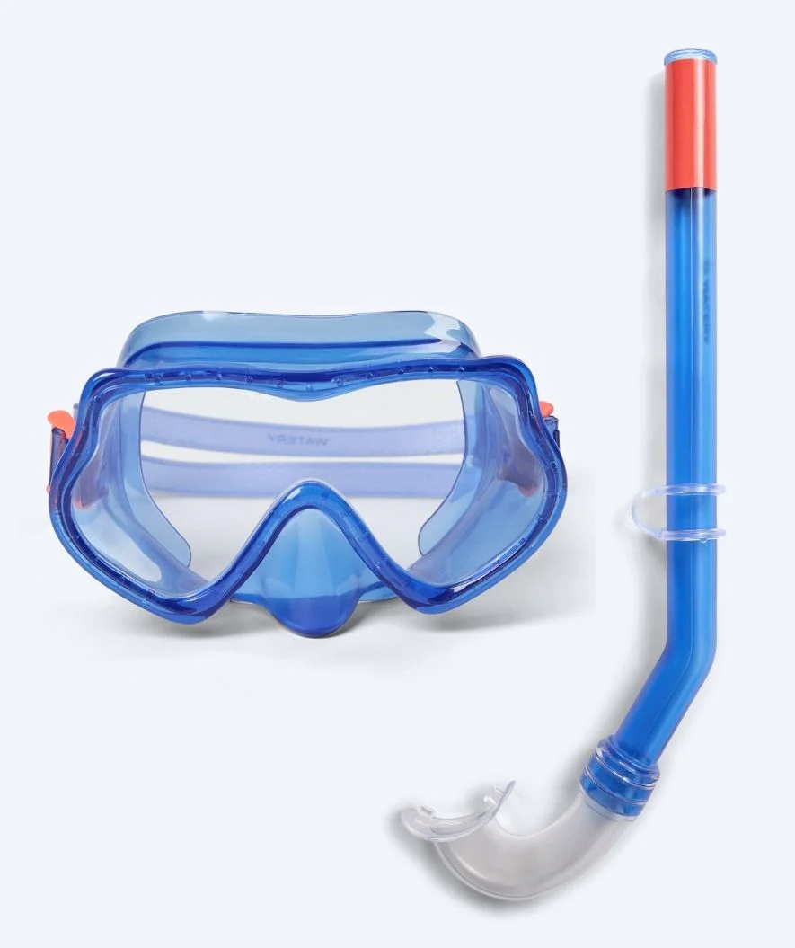 Watery zestaw maska + rurka do snorkelingu dla dzieci (4-10 lat) - Winslet - Niebieski