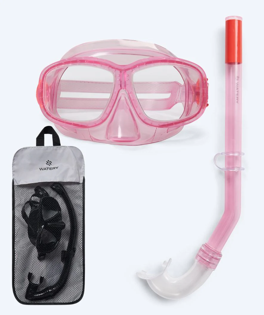 Watery zestaw maska + rurka do snorkelingu dla dzieci (4-10 lat) - Wyre - Jasnoróżowy - Image 11