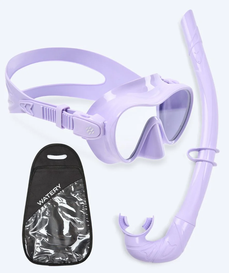 Watery zestaw maska + rurka do snorkelingu dla dzieci - Cliff - Fioletowy - Image 11