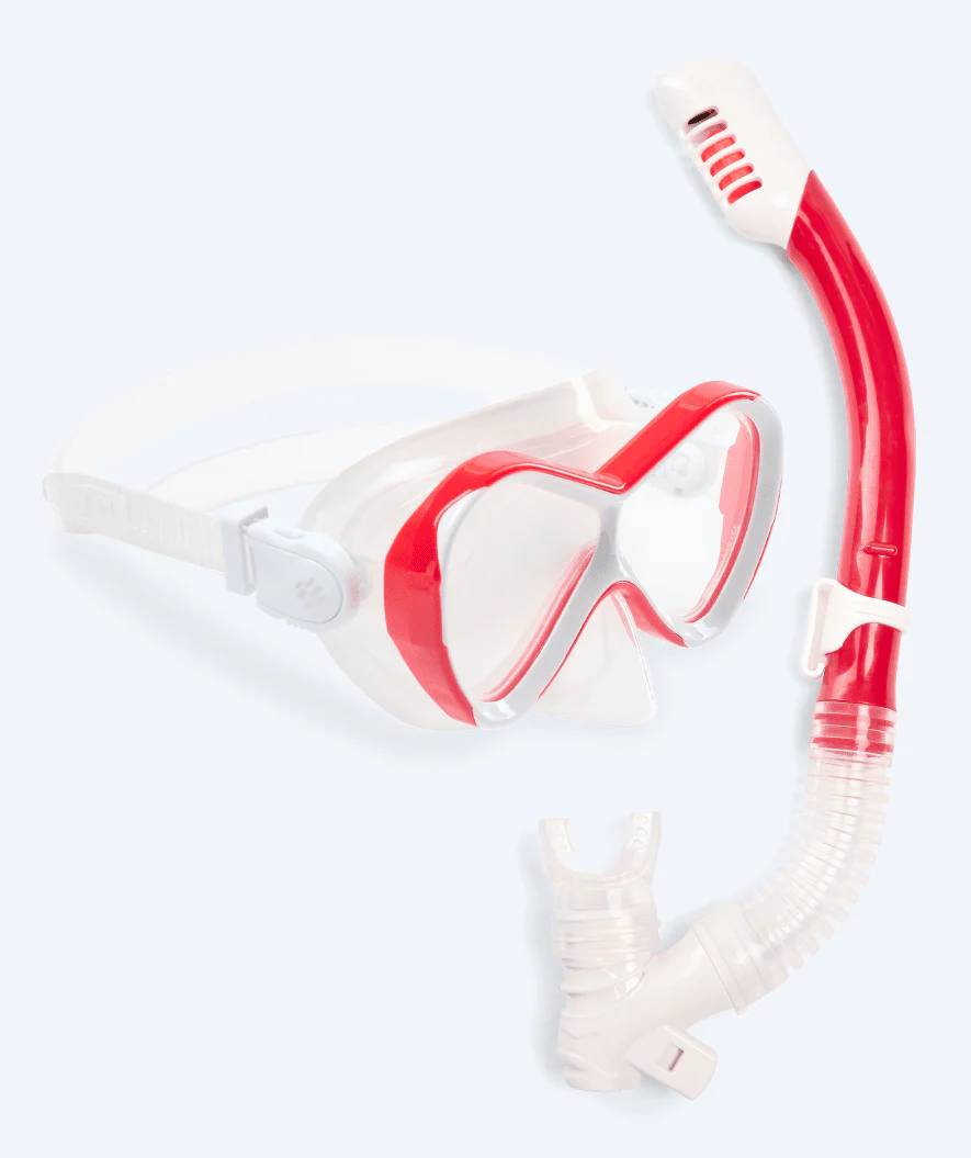 Watery zestaw maska + rurka do snorkelingu dla dzieci - Triton Full-dry - Czerwony - Image 8