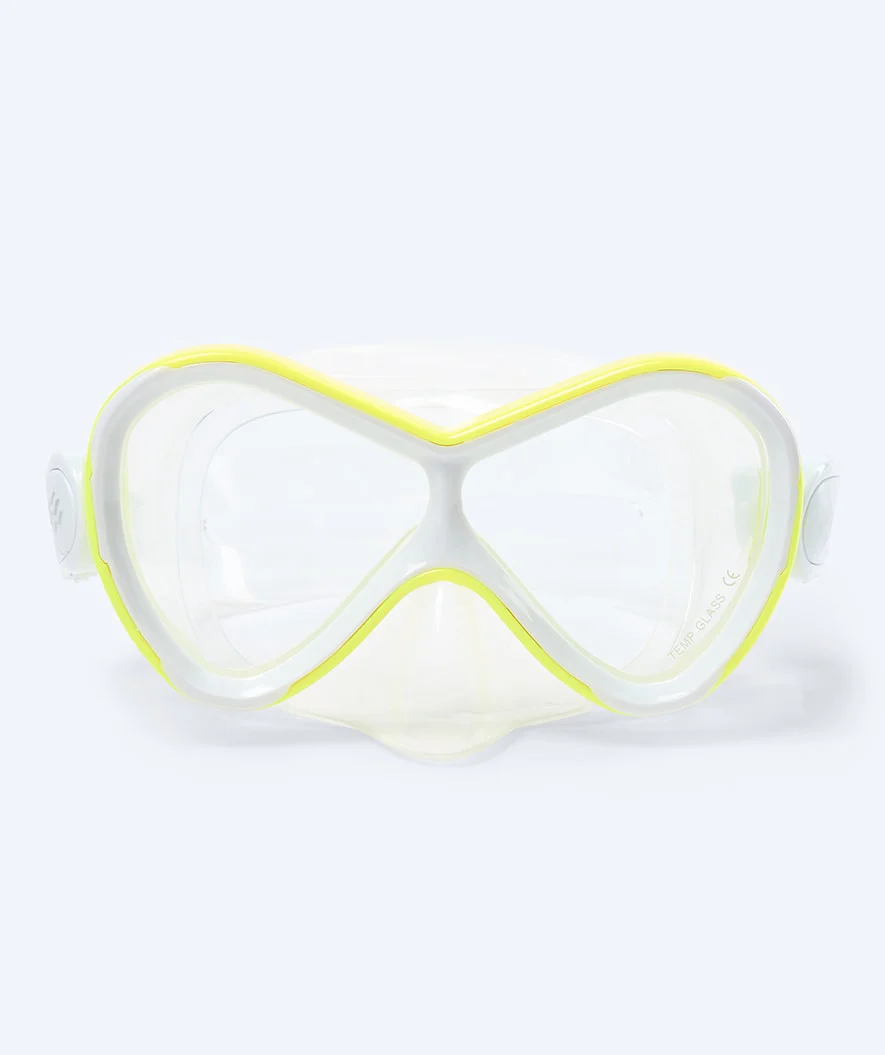 Watery zestaw maska + rurka do snorkelingu dla dzieci - Triton Semi-dry - Żółty - Image 2
