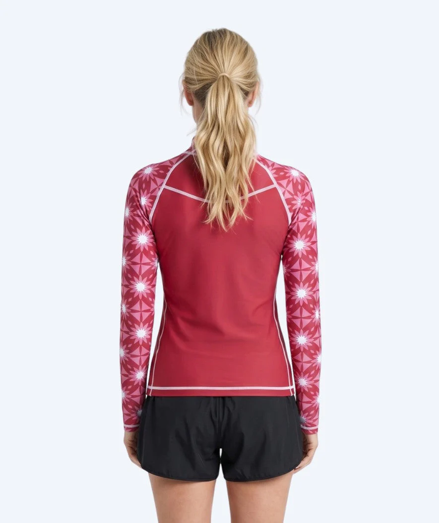 Watery koszulka UV dla kobiet - Aiko Langærmet Rashguard - Różowy/ciemnoczerwony - Image 2