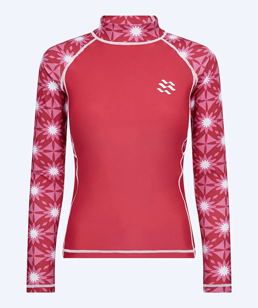 Watery koszulka UV dla kobiet - Aiko Langærmet Rashguard - Różowy/ciemnoczerwony - Image 9