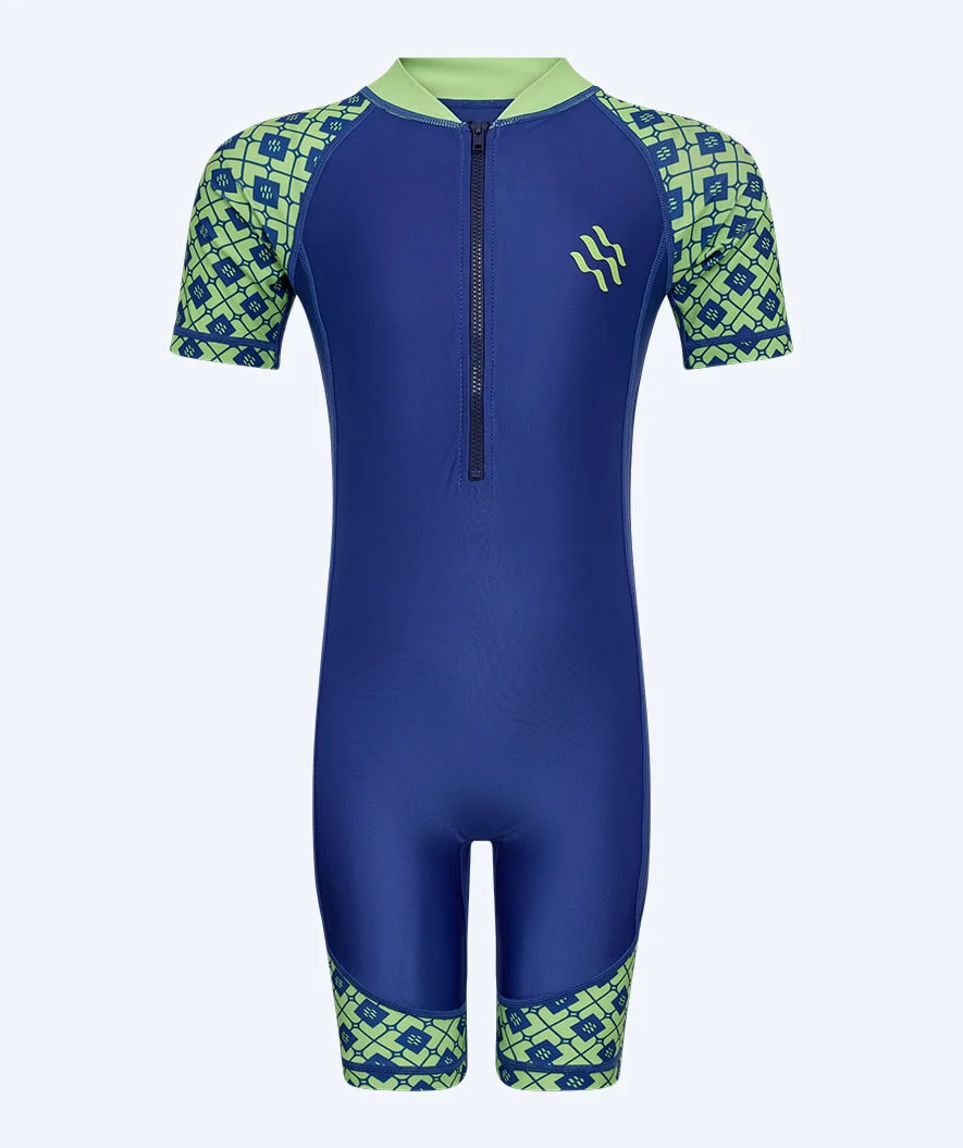 Watery kombinezon UV dla dzieci - Athena Kortærmet Rashguard - Zielony/ciemnoniebieski - Image 2